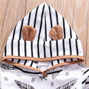 Children Kids Toddler Girls Boys Tie-Dye Hooded Tops And Pants 2pcs Set