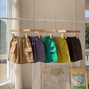 Children Kids Baby Fashion Girls Boys Casual Solid Color Shorts
