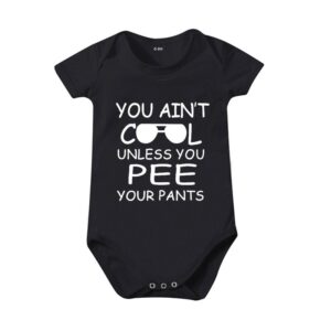 Toddlers Newborn Baby Fashion Girls Boys Basic Casual You Aint Cool Sunglasses Short Sleeve Bodysuit