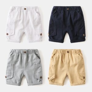 Children Kids Toddlers Fashion Boys Solid Color Shorts