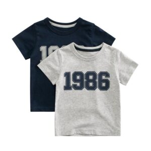 Children Kids Toddlers Fashion Boys Letter Print Short Sleeve T-Shirt
