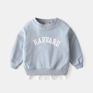 Children Kids Toddlers Boys Long Sleeve City Name Letter Stitching Sweatshirt