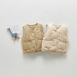 Toddlers Newborn Baby Girls Boys Retro Sleeveless Coat