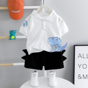 Kids Boy Polo Shirt Shorts Two-Piece Set