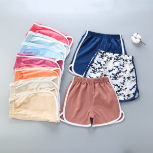 Kids Basic Elastic Casual Beach Shorts