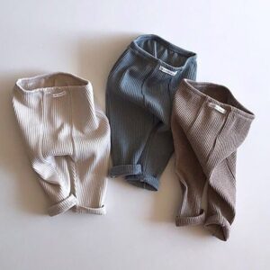 Baby Simple Solid Color Comfortable Elastic Leggings