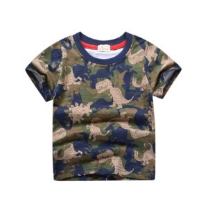 Boys Fashion Dinosaur Pattern Camouflage T-Shirt