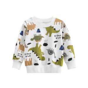 Boys Cute Dinosaur Pattern Long-sleeves Sweatshirt