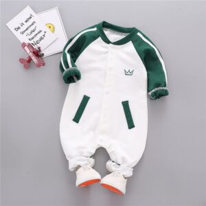 Baby Long-sleeves Single-breasted Jumpsuit