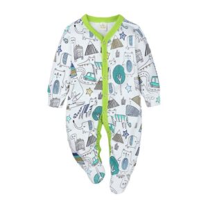 Newborn Infant Long Sleevs Cartoon Jumpsuit
