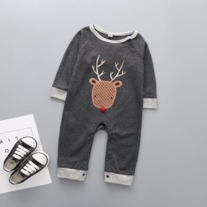 Baby Cartoon Print Long-sleeve Cotton Jumpsuits