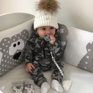 Boys Cotton Long Sleeves Camouflage Printed Hooded Romper