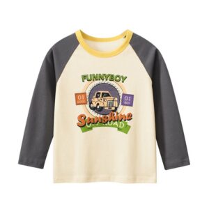 Boys Casual Cartoon Printed Long Sleeve T-Shirt
