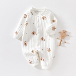 Kids Baby Boys Girls Casual Cute Cartoon Print Long Sleeve Romper