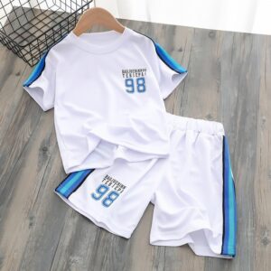 Boys Casual Digital Print Sports Two-Piece Set