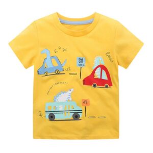 Kids Boys Fashion Cartoon Printed Short-Sleeve T-Shirt