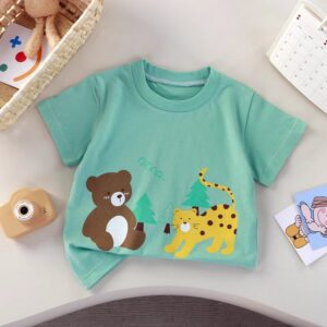 Kids Boys And Girls Fashion Cartoon Short-Sleeve T-Shirt