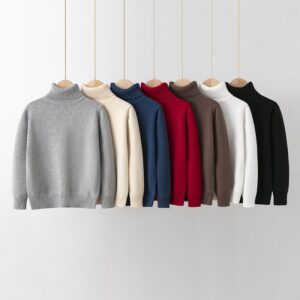 Kids Toddler Girls Boy Fashion Fall/Winter Cotton Pullover Turtleneck