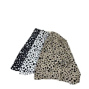 Boy Fashion Casual Leopard Lapel Short-Sleeve Blouse