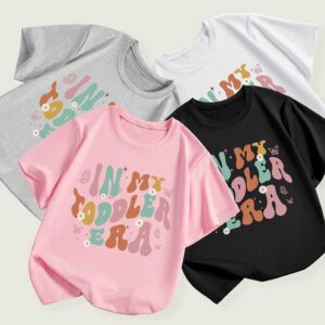 Kids Toddler Boys Girls Alphabet Print Short Sleeve T-Shirt