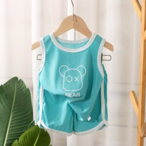 Summer Toddler Boys Girls Sleeveless Tank Top Shorts Thin Set