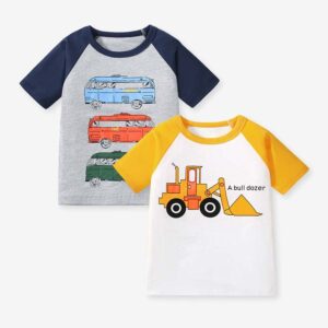 Kids Toddler Boys Casual Cartoon Short Sleeve T-Shirt