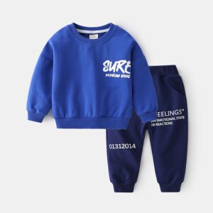 Kids Toddler Boys Casual Alphabet Print Long Sleeve Sweatshirts Pants Sets