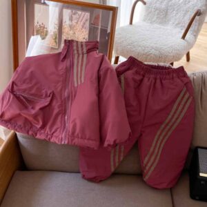 Kids Toddler Boys Spring Autumn Casual Sport Stripe Long Sleeve Jacket Trousers Sets
