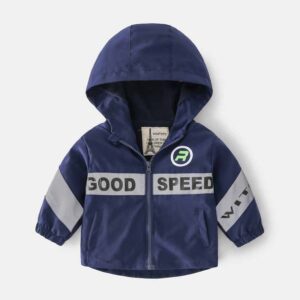 Kids Toddler Boys Spring Autumn Casual Athleisure Alphabet Print Fleeces Long Sleeve Hooded Jacket