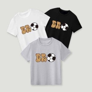 Kids Toddler Boys Fashion Casual Football Print Short Sleeve Round Neck T-Shirt