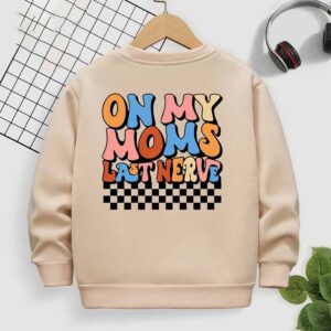 Kids Toddler Boys Girls Casual Cute Alphabet Print Fleeces Long Sleeve Sweatshirts