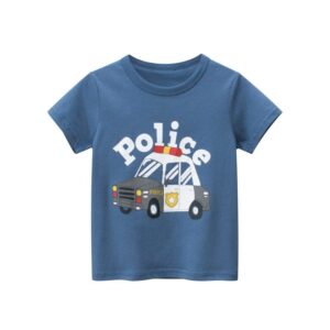 Kids Toddler Boys Casual Cute Cartoon Car Print Short Sleeve Round Neck T-Shirt