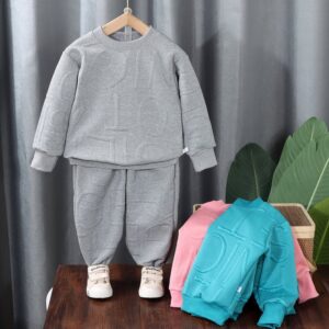 Kids Toddler Big Boys Girls Autumn Fashion Casual Letter Pattern Long Sleeve Sweatshirts Trousers Set