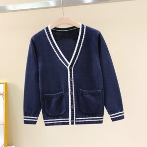 Kids Toddler Big Boys Girls Spring Autumn Fashion Casual British Style Long Sleeve Cardigan Knitted