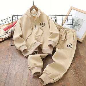 Kids Toddler Big Boys Girls Spring Autumn Casual Sports Letter Long Sleeve Sweatshirts Trousers Set