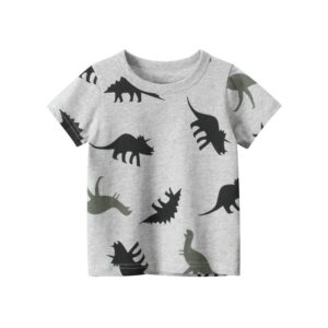 Children Casual Boys Dinosaur Print Short-Sleeved T-Shirt