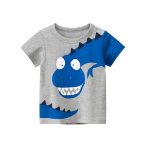 Children Cute Boys Cartoon Dinosaur Print Short-Sleeved T-Shirt
