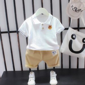 Boy Fashion Shorts Two-Piece Set