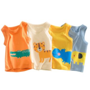 Toddler Kids Boy Fashion Animal Print Sleeveless Top