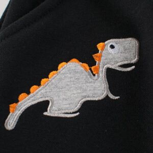 Boys Cute Casual Dinosaur Pattern Plush Sweatpants