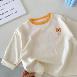 Kids Toddler Boys Girls Casual Cute Cartoon Print Long Sleeve T-Shirt