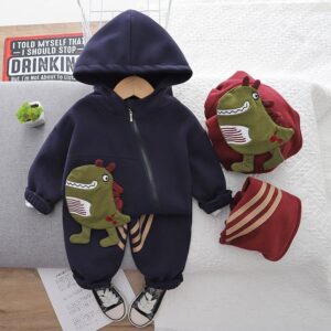 Kids Toddler Boys Casual Cute Cartoon Long Sleeve Hoodies Trousers Set