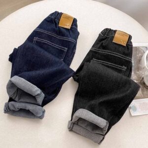 Kids Toddler Big Boys Spring Autumn Fashion Casual Solid Color Jeans