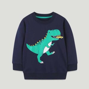 Kids Toddler Boys Casual Cute Cartoon Pattern Long Sleeve Round Neck Sweatshirts