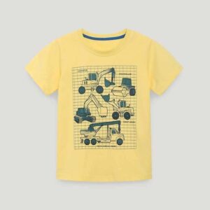 Kids Toddler Boys Casual Cute Cartoon Print Short Sleeve Round Neck T-Shirt