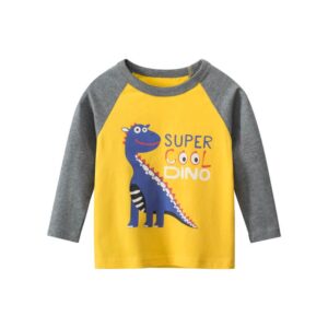 Boys Cute Dinosaur Letter Pattern Long-sleeves T-Shirt