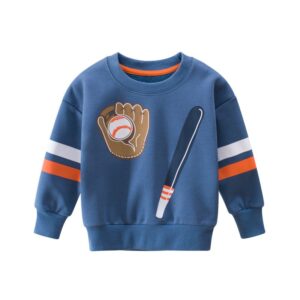 Boys Fashion Baseball Pattern Sweatshirts