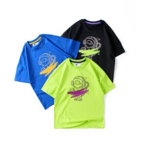 Boys Fashion Round Neck Short-sleeves Cartoon Pattern T-Shirt