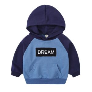 Boy Casual Long Sleeve Hooded Knitted Pullover Sweatshirt