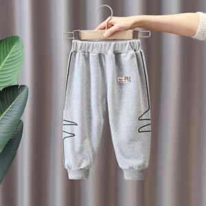 Boys Fashion Trademark Decoration Striped Casual Pants